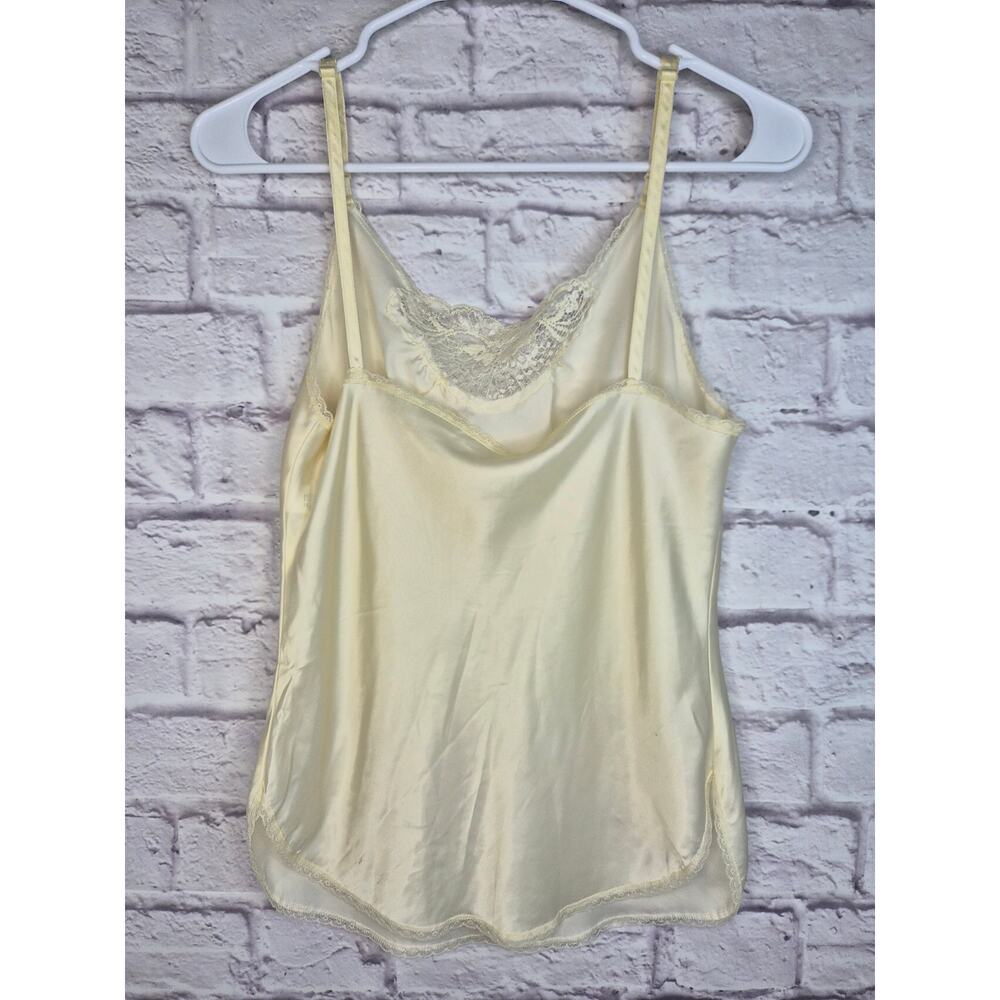 VTG Olga Camisole M Cream Satin Lace Trim Cami Lingerie Style 10033 USA Made - Picture 4 of 8